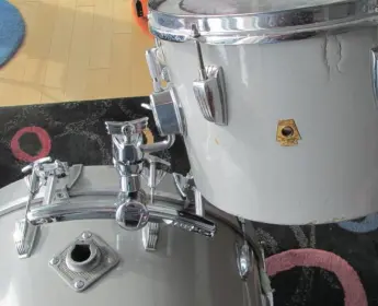 Tom mount on a virgin bass drum