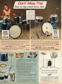Montgomery Ward, Sears, Spiegel Catalog drum sets?