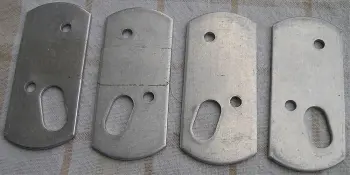 Vintage Slingerland 727 spur mount aluminum plates