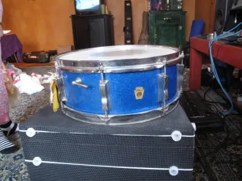 Early 60's Ludwig Blue Sparkle Snare