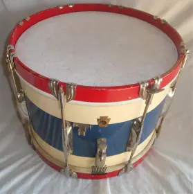 Wfl Early 40's &quot;squadron&quot; Marching Snare Drum W/ Zephyr Lugs
