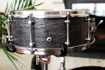A prototype 14X6 snare out of a Vintage Premier tom