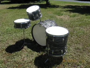 1967 Ludwig Black Oyster Set Ringo, ORIGINAL