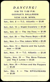 Playbill from Georges Ballroom 1966