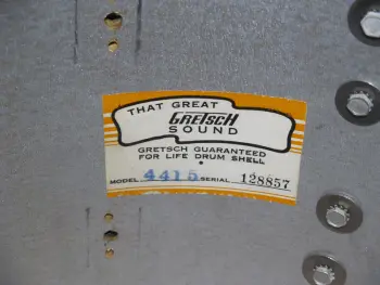 $350 or best offer- Gretsch 8&quot;x12&quot; model 4415 60s/70s tom stop sign badge
