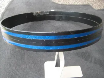 fs ROGERS or GRETSCH Blue Glass Glitter 22&quot; hoops