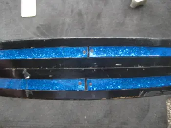 fs ROGERS or GRETSCH Blue Glass Glitter 22&quot; hoops