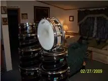 1976 ludwig vistalite octa-plus10 piece drumset