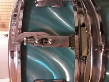 early 60s slingerland orphan drums satin flame 13x9, 14x14, 14x5 snare