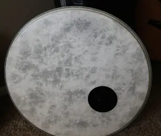 FYI...I would recommend NOT trying to remove the Remo logo from a Remo Fiberskyn head