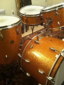 Gretsch Round Badge, Gold sparkle kit