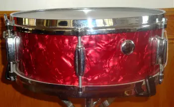 MIJ VIntage 5x14 Lava Red No name Snare drum