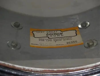 vintage gretsch 4158 snare, 10 lug lightning throw, walnut stain, beauty!early 70s