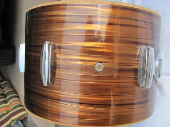 Hardware and Floor Tom for Star (?) Japanese set in Tiger Pearl