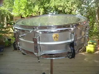 1968 Ludwig Red Psychedelic 4 Pc Kit with extra 13 in Tom