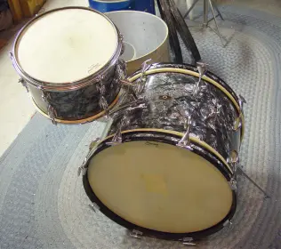 Slingerland 14&quot; Black Diamond Pearl Floor Tom