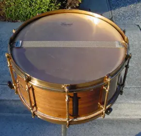 1928-34 SLINGERLAND 6.5x14 WALNUT/ARTGOLD TONE FLANGE ARTIST MODEL