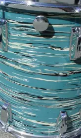 PRICE CHECK:1971 14x14 LUDWIG SUPER CLASSIC OYSTER BLUE BOWLING BALL FLOOR TOM