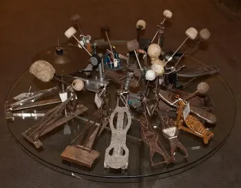 Early bass drum pedals outside the USA