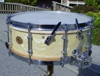 1929-30 LUDWIG &amp; LUDWIG 5x14 WMP/CHROME SUPER-SENSITIVE MODEL