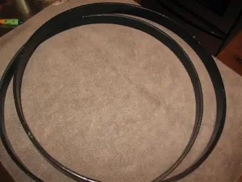 20&quot; wood bass drum hoops blue sparkle inlay