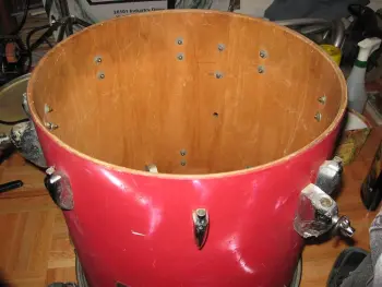 Sonor Satin Fl tom PAINTED RED!!