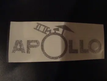 Apollo bass drum head logo stickers