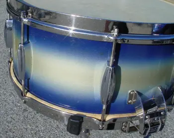 1934-35 6.5x14 SLINGERLAND BLUE/SILVER/BLUE DUCO BROADCASTER MODEL