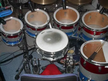 Ludwig - red/silver/blue stripe sparkle