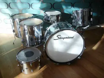 Slingerland chrome over wood.