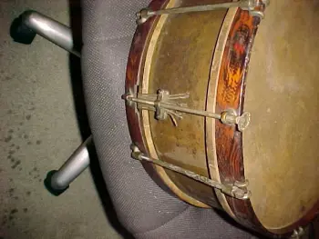 lyons and healy snare drum brass &amp; calfskin