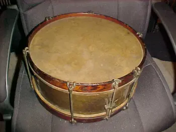 lyons and healy snare drum brass &amp; calfskin