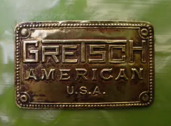 LATE 1920s-EARLY 1930s GRETSCH 5x14 8 LUG SEA GREEN AMERICAN MODEL
