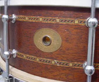 [B]1930-32* LUDWIG &amp; LUDWIG 5x14 MAHOGANY/DECORATIVE INLAY SUPER-SENSITIVE MODEL[/B]