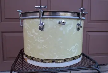Vintage 1938 Ludwig 13x9&quot; &quot;Tunable Tom-Tom&quot; Drum - White Marine Pearl