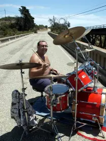 Strange places to play drums!
