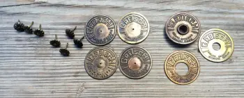 anyone need vintage Gretsch Round Badges? nice lot!