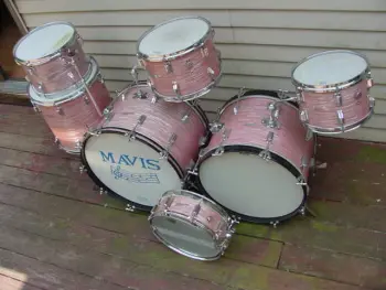 Rogers wine red ripple pearl drums