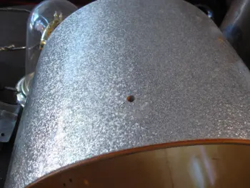 Filling holes with the original sparkle wrap.