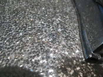 Filling holes with the original sparkle wrap.