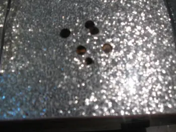 Filling holes with the original sparkle wrap.