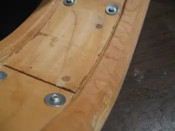 Filling holes with the original sparkle wrap.