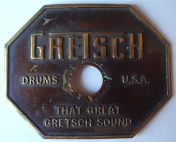 3 Gretsch Stop sign Badges for your Round badge (for bass drum)