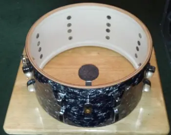 60's Ludwig marching snare conversion, before &amp; after...