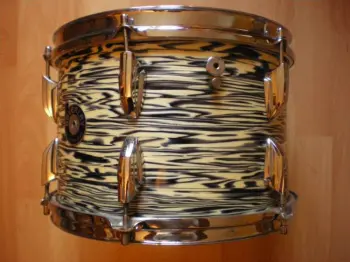 Vintage Beverley Drum kit blue oyster wrap