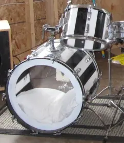 Black and White Vistalite Drums