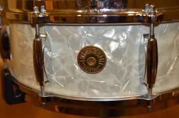 1960's Gretsch 4103 Round Badge Snare in WMP - all original