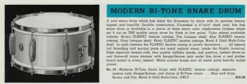 1940 LUDWIG &amp; LUDWIG 6.5 x 14 BLACK GOLD MULTI-COLOR MODERN BI-TONE SNARE DRUM