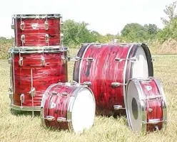 Vintage Ludwig DrumSet Date Stamped,12/1970 for sale, Pink Pearl Strata 5 piece..