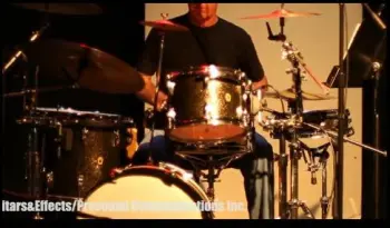 60's Ludwig Downbeats in Black Galaxy Sparkle